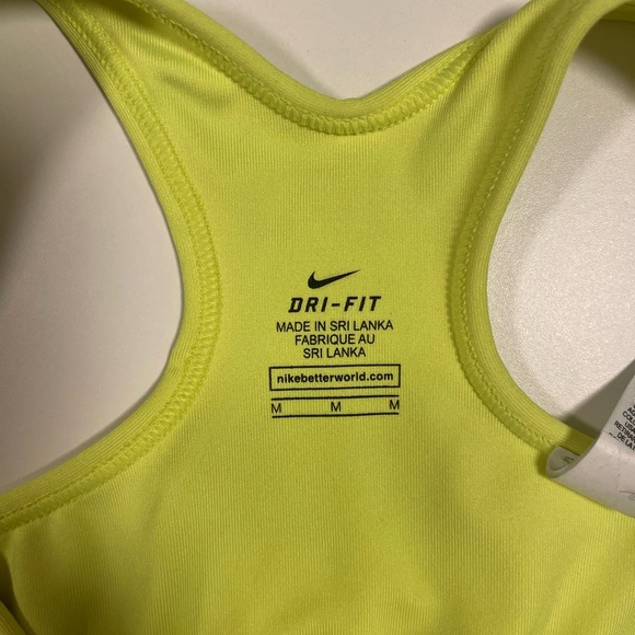 Nike Women's Neon Yellow Sports Bra - Picture 3 of 5